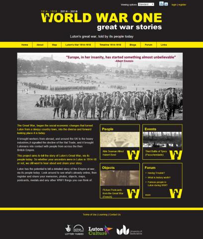 World War 1 Project Website Design